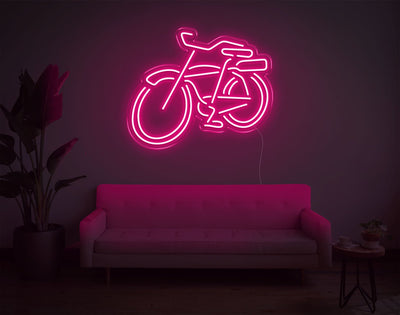 Bike LED Neon Sign - 20inch x 24inchLight Pink