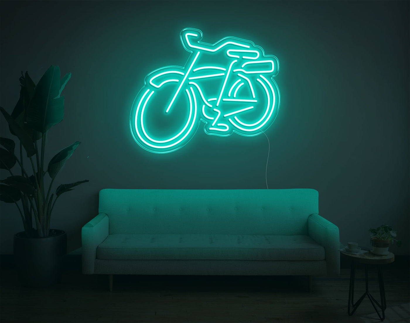 Bike LED Neon Sign - 20inch x 24inchTurquoise