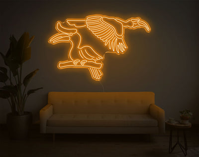 Bird LED Neon Sign - 34inch x 53inchOrange