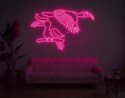 Bird LED Neon Sign - 34inch x 53inchLight Pink