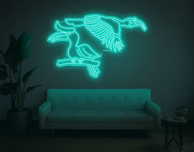 Bird LED Neon Sign - 34inch x 53inchTurquoise