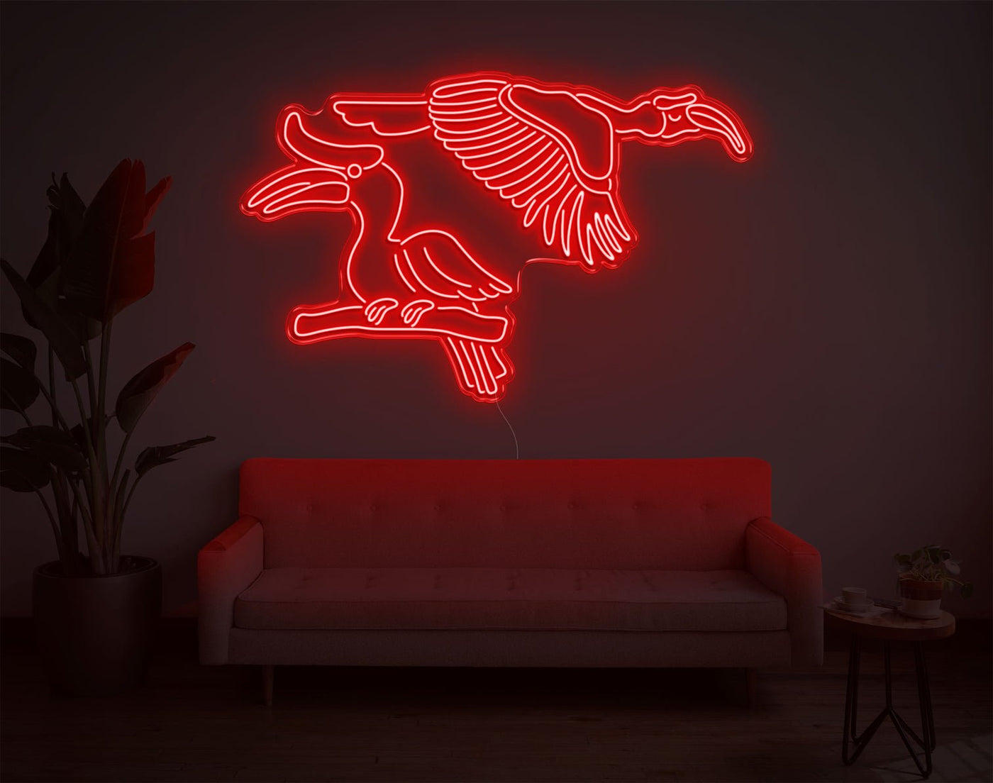 Bird LED Neon Sign - 34inch x 53inchRed