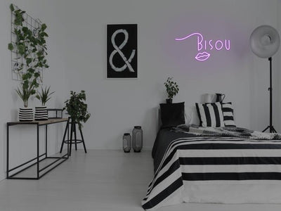 Bisou LED Neon Sign - Purple