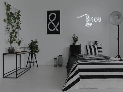 Bisou LED Neon Sign - White