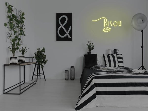 Bisou LED Neon Sign - Yellow
