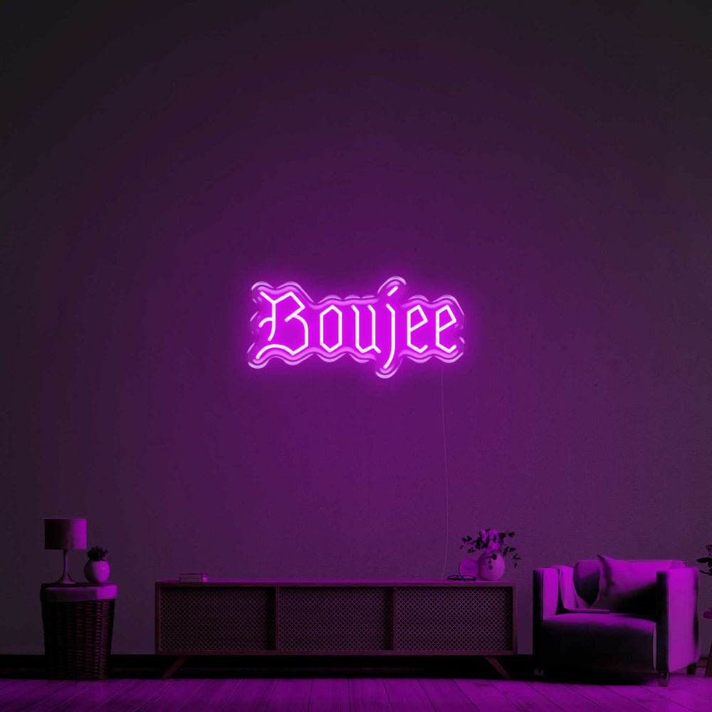 Boujee LED Neon Sign - 20inch x 9inchPurple