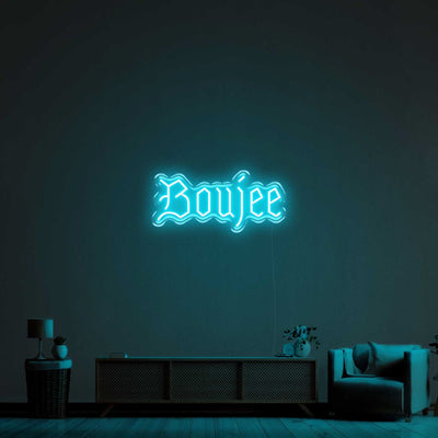 Boujee LED Neon Sign - 20inch x 9inchTurquoise