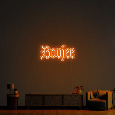 Boujee LED Neon Sign - 20inch x 9inchDark Orange