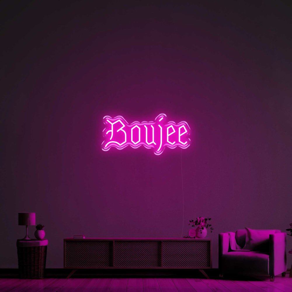 Boujee LED Neon Sign - 20inch x 9inchHot Pink