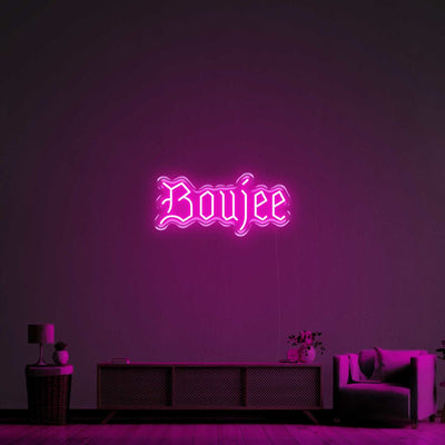 Boujee LED Neon Sign - 20inch x 9inchHot Pink