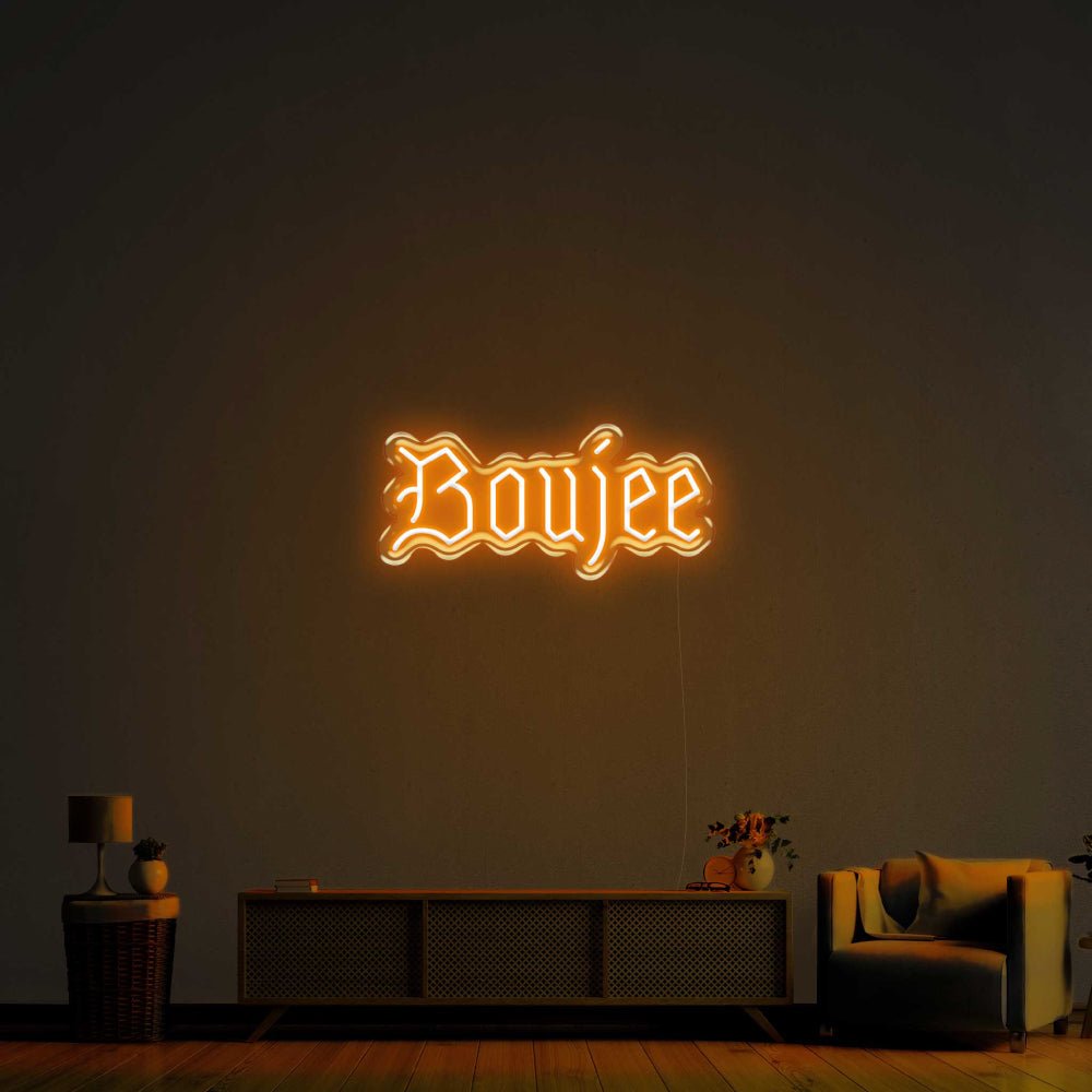 Boujee LED Neon Sign - 20inch x 9inchIce Blue