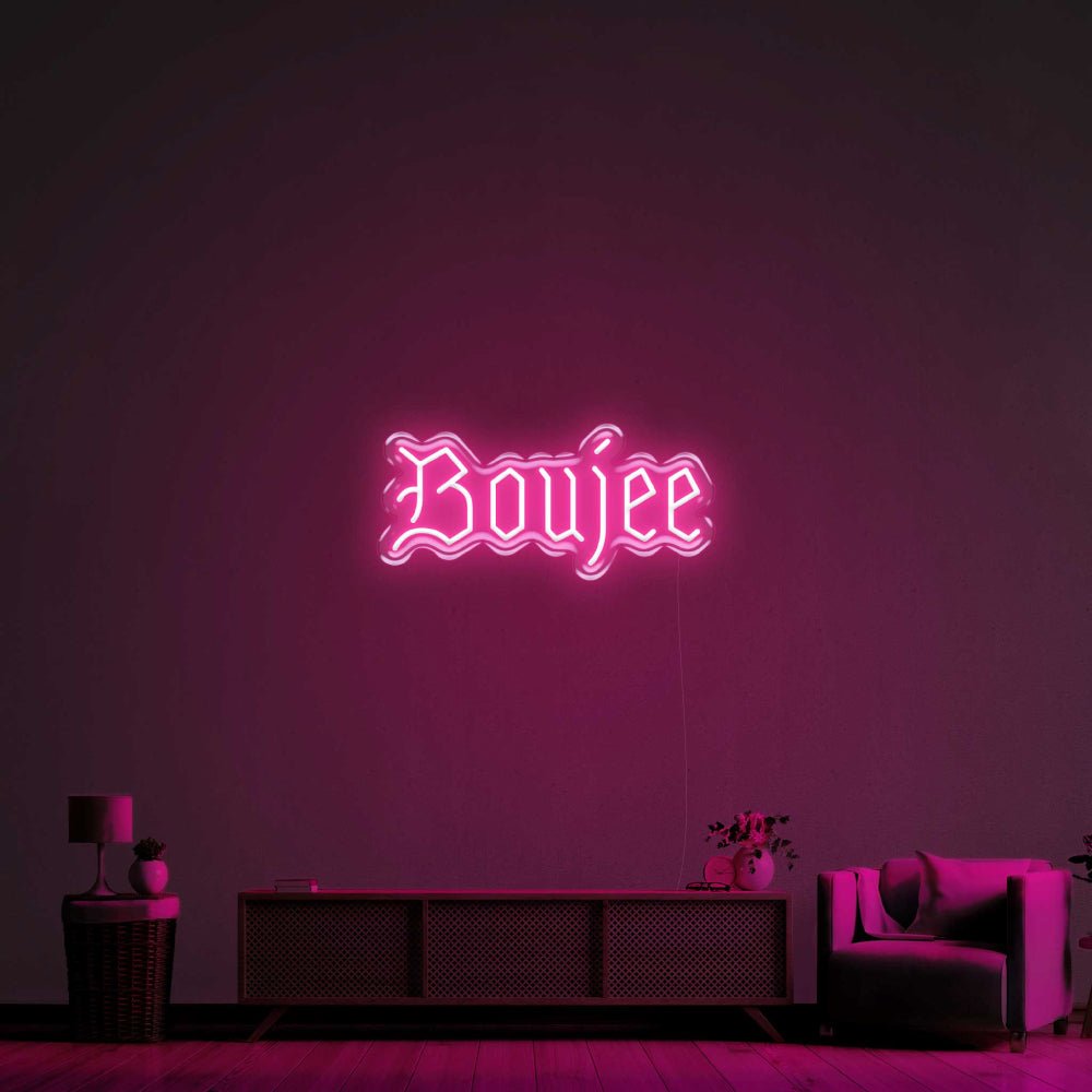 Boujee LED Neon Sign - 20inch x 9inchIce Blue