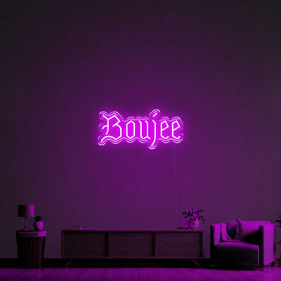 Boujee LED Neon Sign - 20inch x 9inchLight Pink