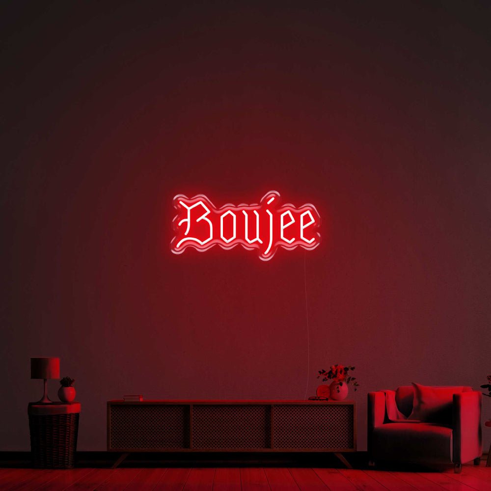 Boujee LED Neon Sign - 20inch x 9inchLight Pink