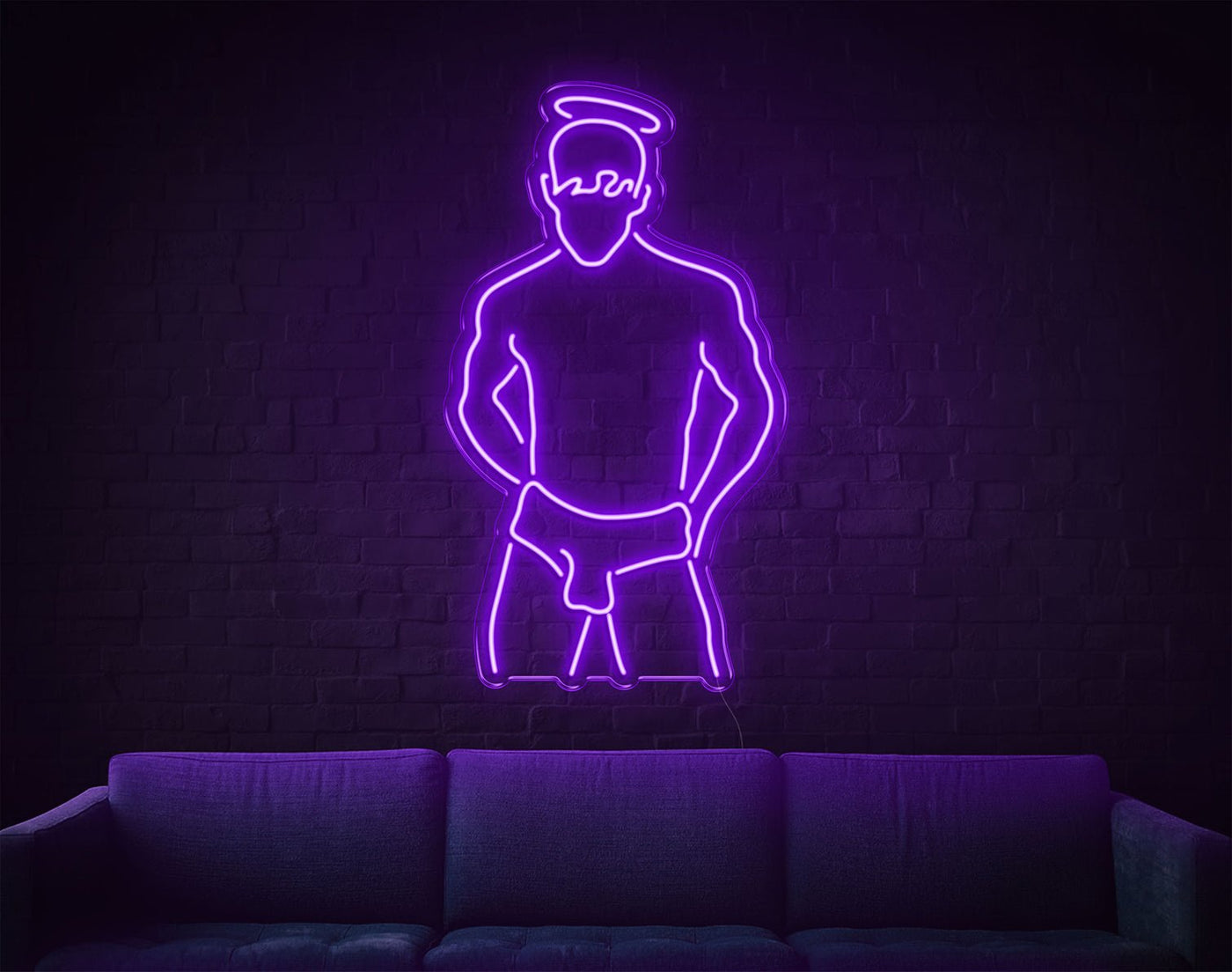 Boy LED Neon Sign - 19inch x 34inchPurple