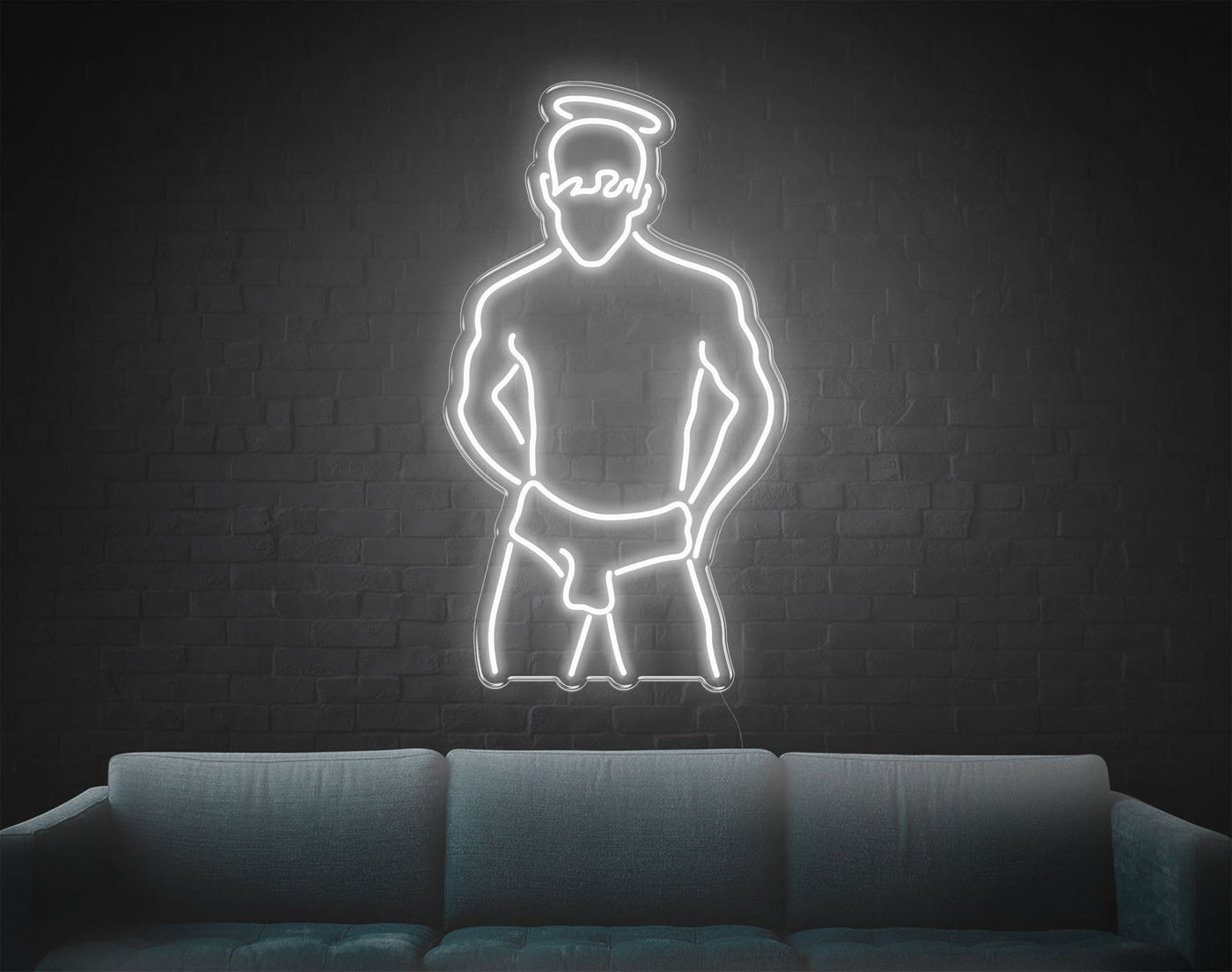 Boy LED Neon Sign - 19inch x 34inchWhite