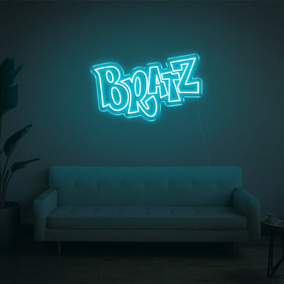 BRATZ LED Neon Sign - 24inch x 14inchTurquoise