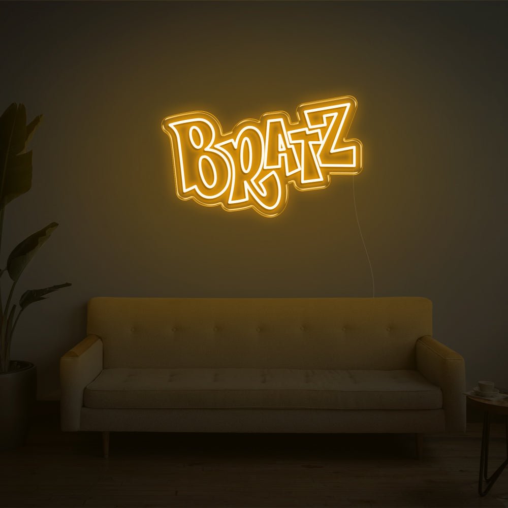 BRATZ LED Neon Sign - 24inch x 14inchGold
