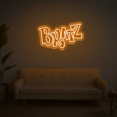 BRATZ LED Neon Sign - 24inch x 14inchIce Blue