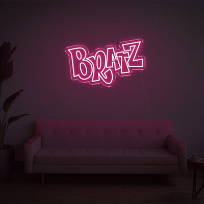 BRATZ LED Neon Sign - 24inch x 14inchLight Pink