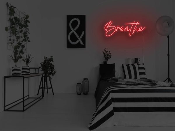 Breathe LED Neon Sign - Red