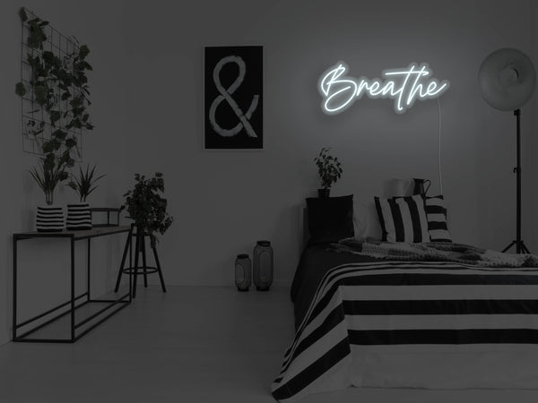 Breathe LED Neon Sign - White