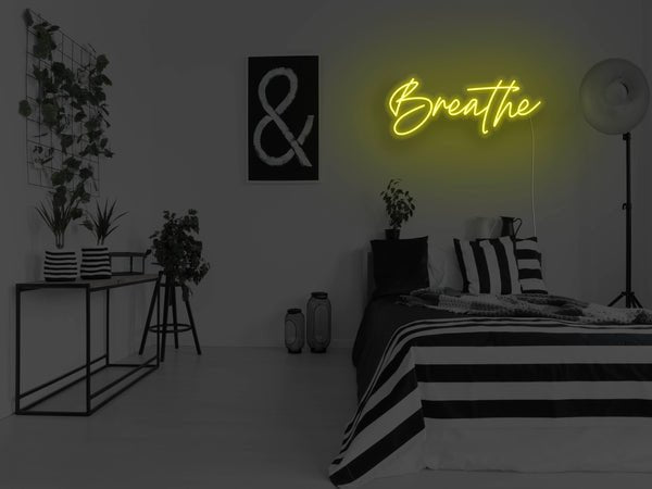 Breathe LED Neon Sign - Yellow