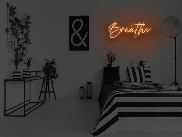 Breathe LED Neon Sign - Orange