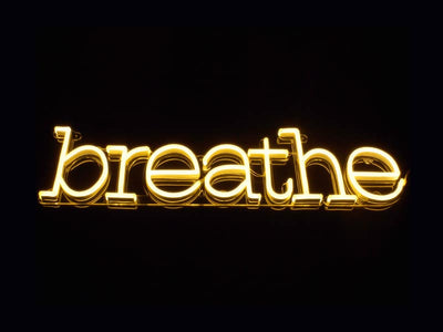 Breathe Neon Sign - White
