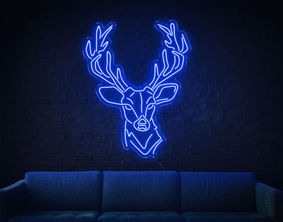 Buck LED Neon Sign - 34inch x 26inchHot Pink