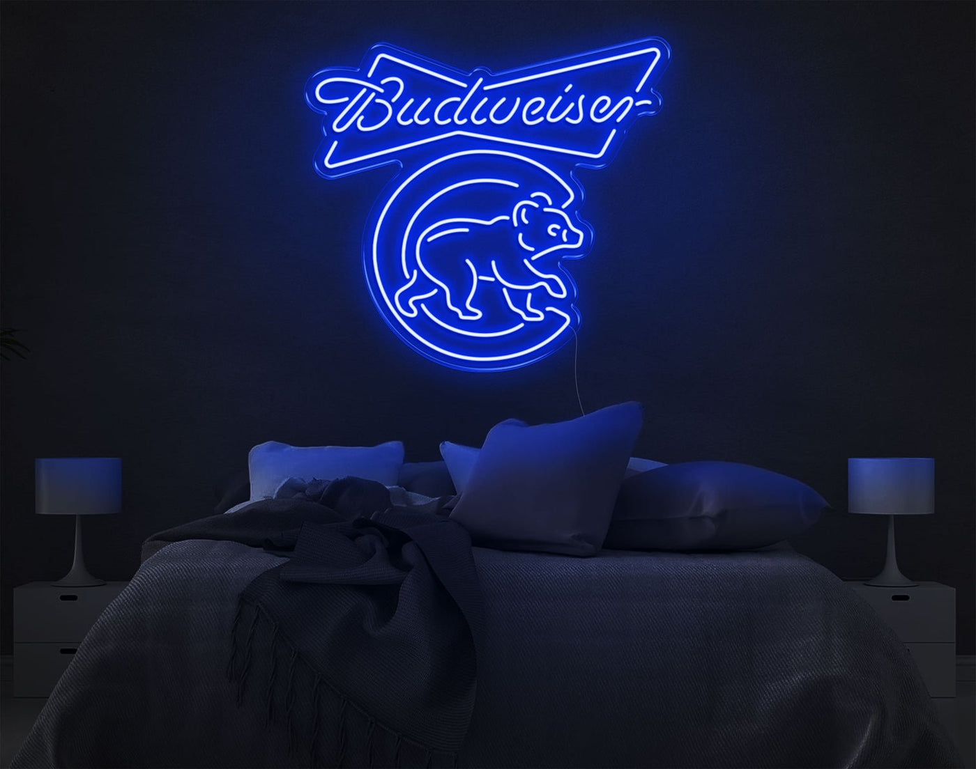 Budweiser LED Neon Sign - 25inch x 28inchBlue