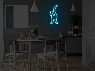 Cat Butt LED Neon Sign - Blue
