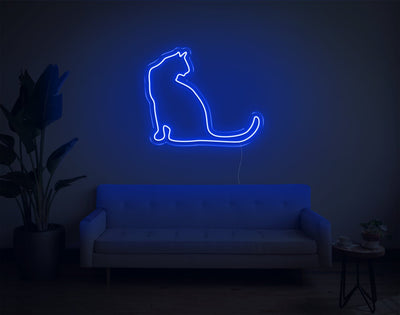 Cat V1 LED Neon Sign - 8inch x 9inchHot Pink