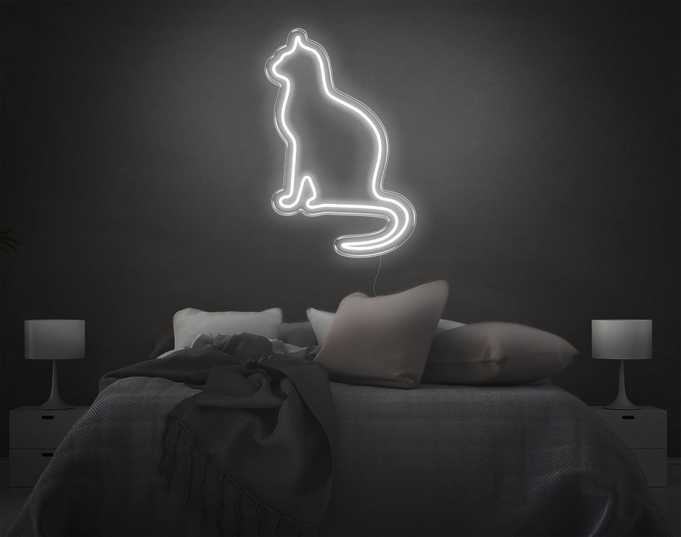 Cat V2 LED Neon Sign - 10inch x 6inchHot Pink
