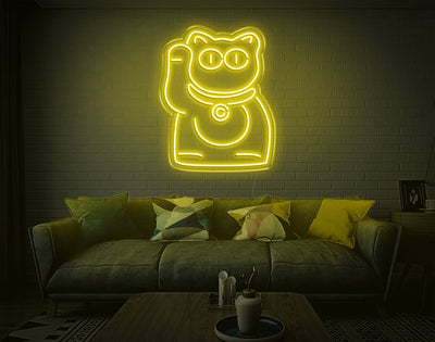 Cat V3 LED Neon Sign - 9inch x 7inchYellow