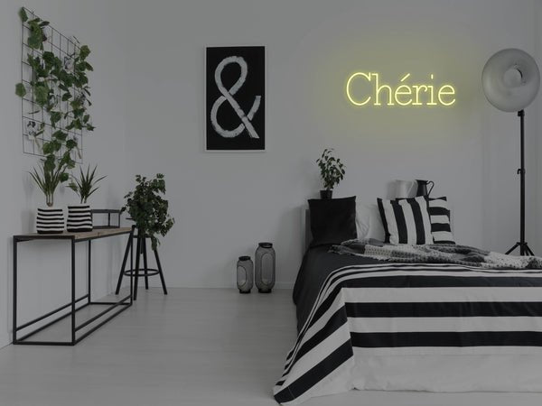 Chérie LED Neon Sign - Yellow