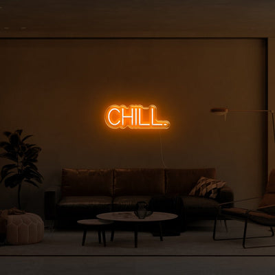 CHILL. LED Neon Sign - 20inch x 7inchBlue