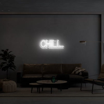 CHILL. LED Neon Sign - 20inch x 7inchWarm White
