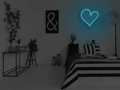 Classic Heart LED Neon Sign - Blue
