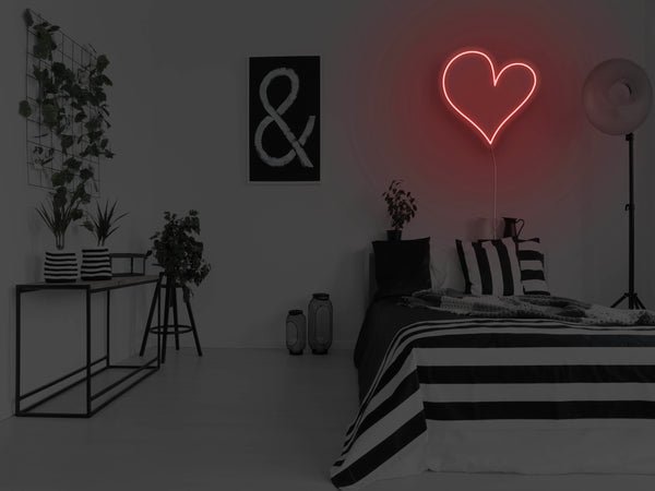 Classic Heart LED Neon Sign - Red