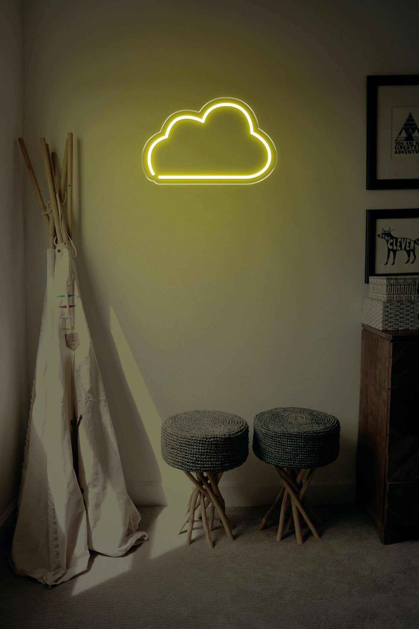 Cloud LED neon sign - 22inch x 14inchYellow