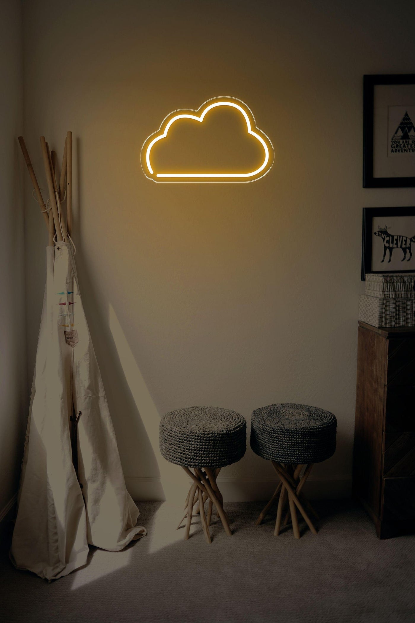 Cloud LED neon sign - 22inch x 14inchGold
