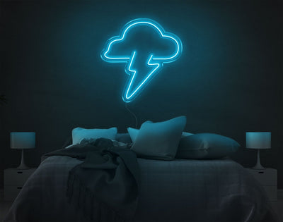 Cloud Lightning LED Neon Sign - 24inch x 24inchLight Blue