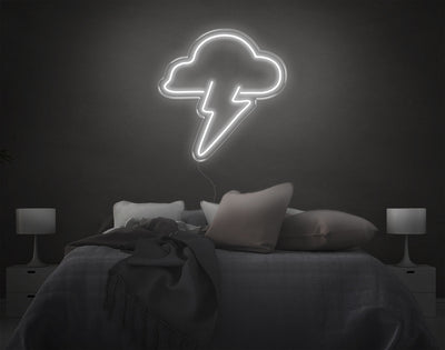 Cloud Lightning LED Neon Sign - 24inch x 24inchWhite