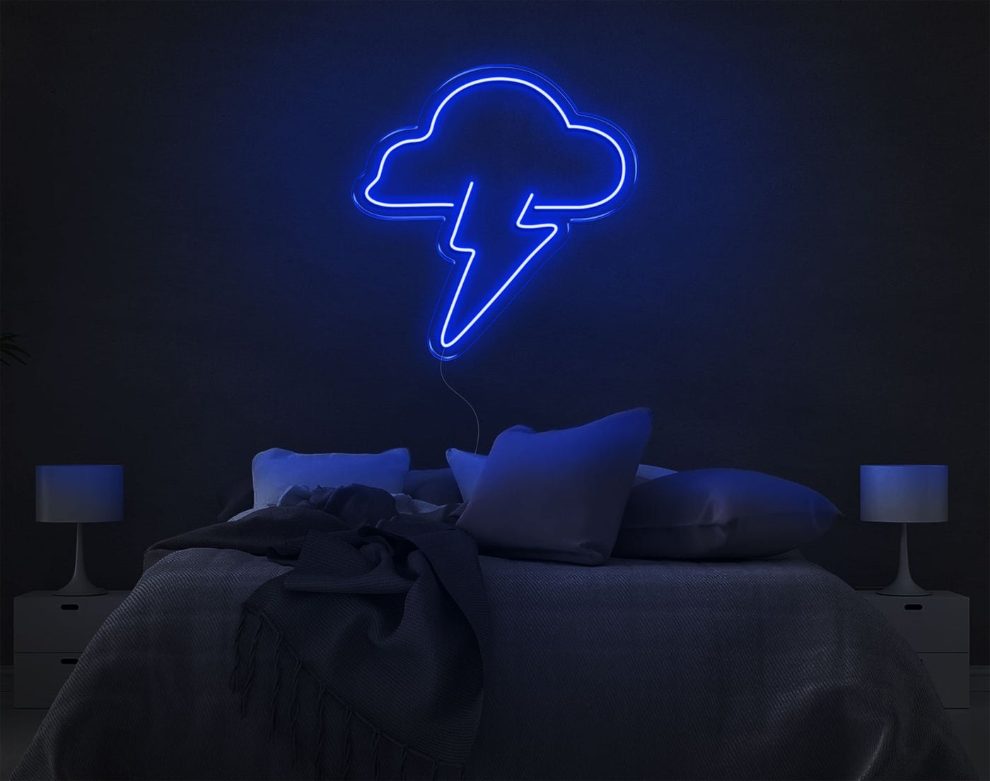 Cloud Lightning LED Neon Sign - 24inch x 24inchBlue