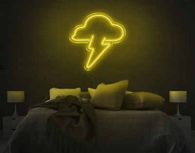 Cloud Lightning LED Neon Sign - 24inch x 24inchYellow