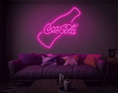 Coca-Cola V2 LED Neon Sign - 30inch x 32inchHot Pink