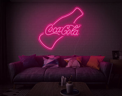 Coca-Cola V2 LED Neon Sign - 30inch x 32inchLight Pink