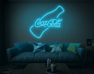 Coca-Cola V2 LED Neon Sign - 30inch x 32inchLight Blue