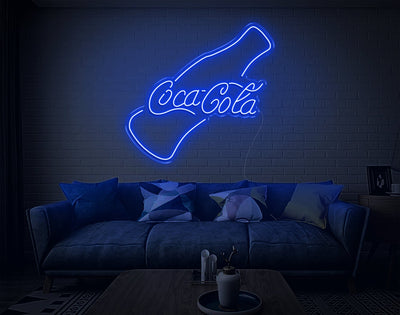 Coca-Cola V2 LED Neon Sign - 30inch x 32inchBlue